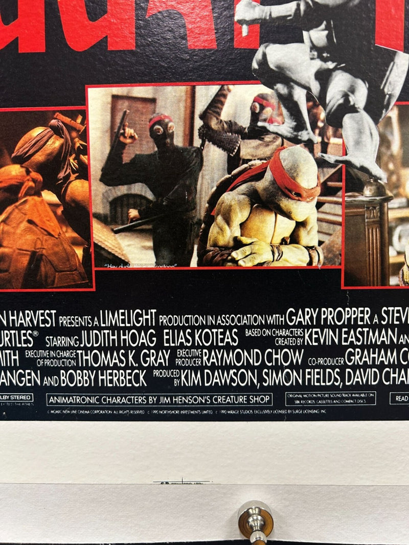 TMNT Ninja Turtles Original Thai Linenbacked Restored Poster Ex Cond! 31.5x21.5"