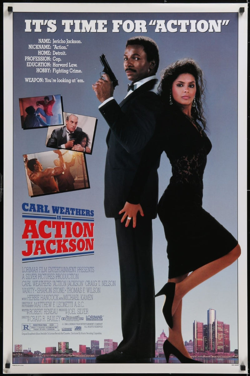 Action Jackson (1988) Original Movie Poster Rolled 27x41