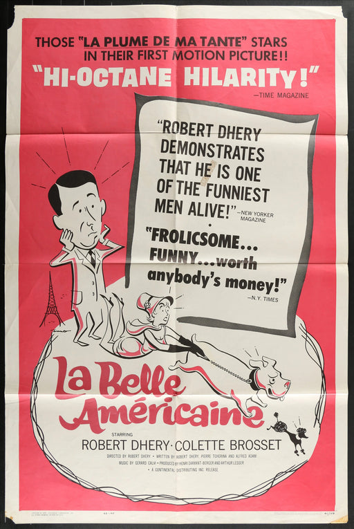 La Belle Americaine (1961) Original Movie Poster F 27x41