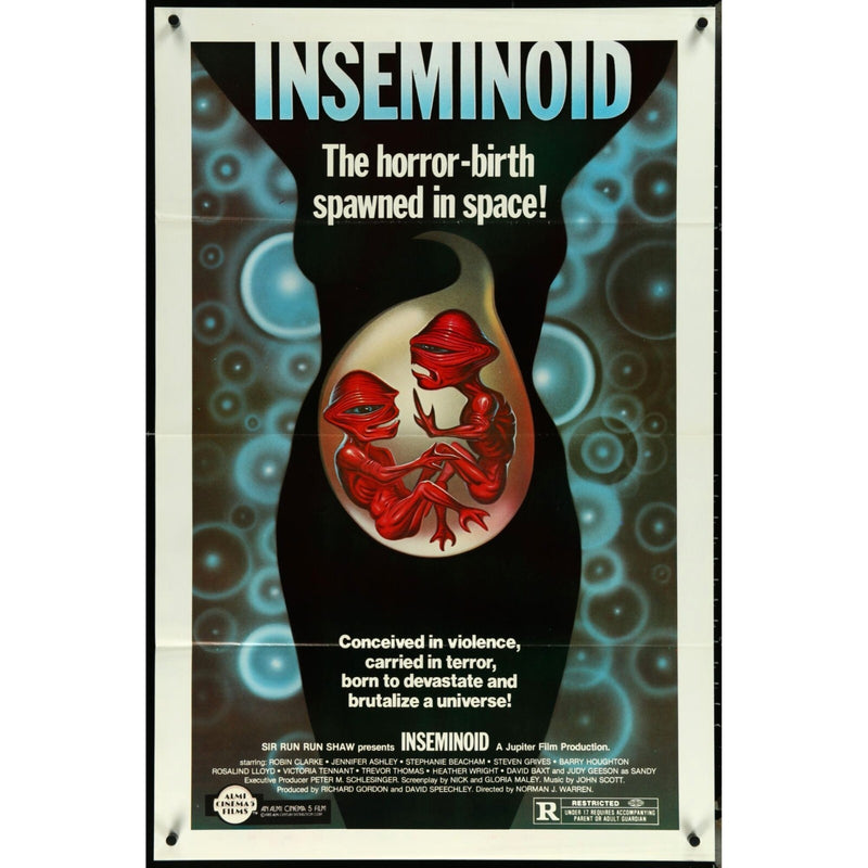 Inseminoid (1981) Original British Cult Horror Sci-Fi Movie Poster 27x41 VG Cond
