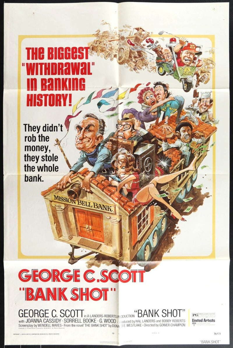 The Bank Shot (1974) Original Movie Poster Folded 27x41