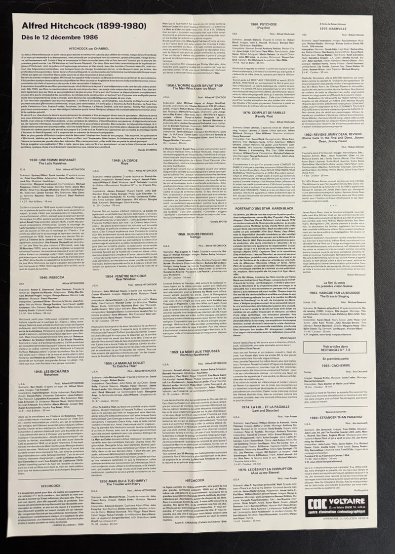Hitch, Hitch, Hitch, Hourra! (1986) CAC Voltaire Poster Folded 15.75x22.75