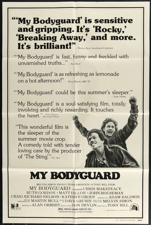 My Bodyguard (1980) Original Movie Poster Folded 27x41