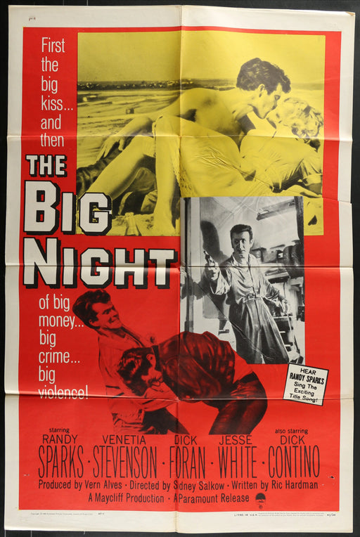 The Big Night (1960) Original Movie Poster Folded 27x41