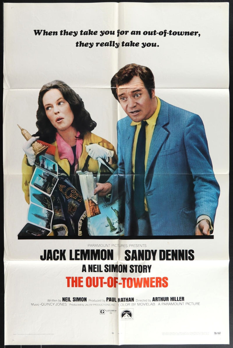 The Out-of-Towner (1970) Original Movie Poster 27x41