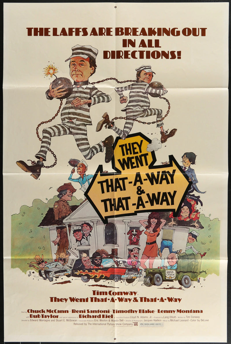 They Went That-A-Way & That-A-Way (1978) Original Movie Poster Folded 27x41