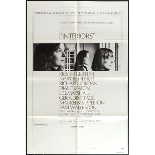 Interiors (1978) Original Movie Poster Folded 27x41