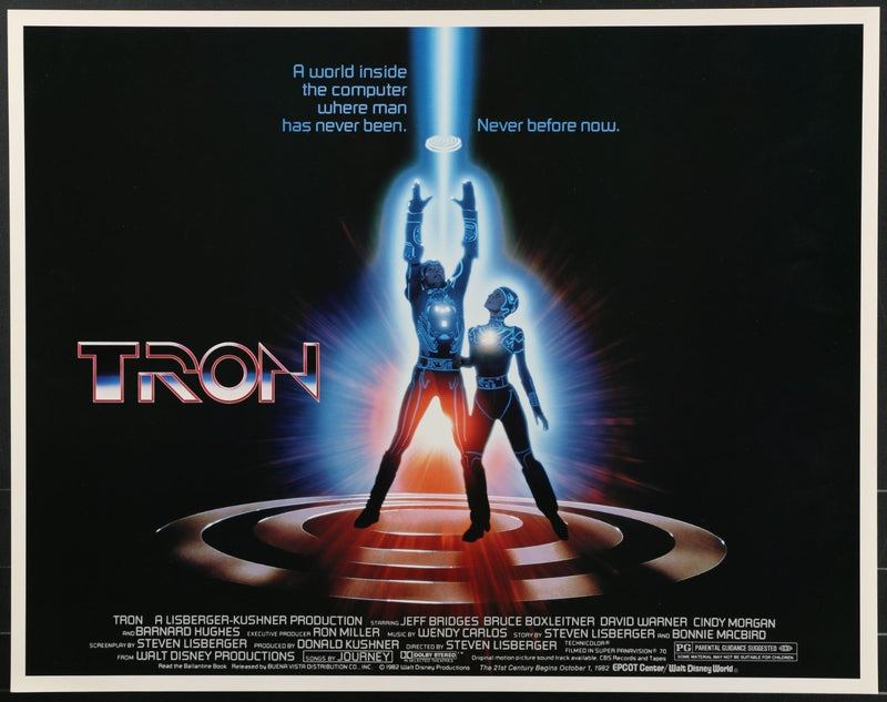 Tron (1982) Original Half Sheet Movie Poster 28x22