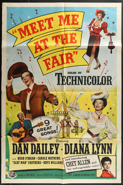 Meet Me at the Fair (1953) Original Movie Poster Folded 27x41