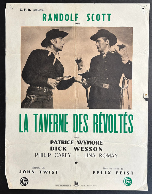 The Man Behind The Gun (1953) Original French Movie Poster Folded 25x32