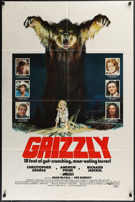 Grizzly (1976) Original Folded Movie Poster 27x41