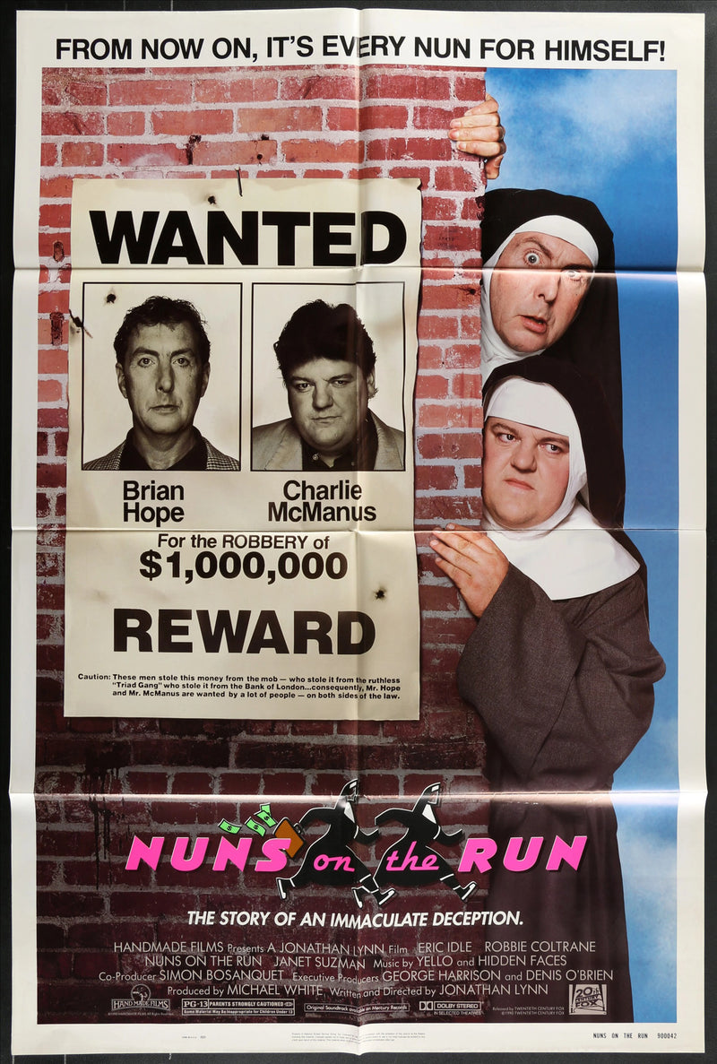 Nuns on the Run (1990) Original Movie Poster Folded 27x41