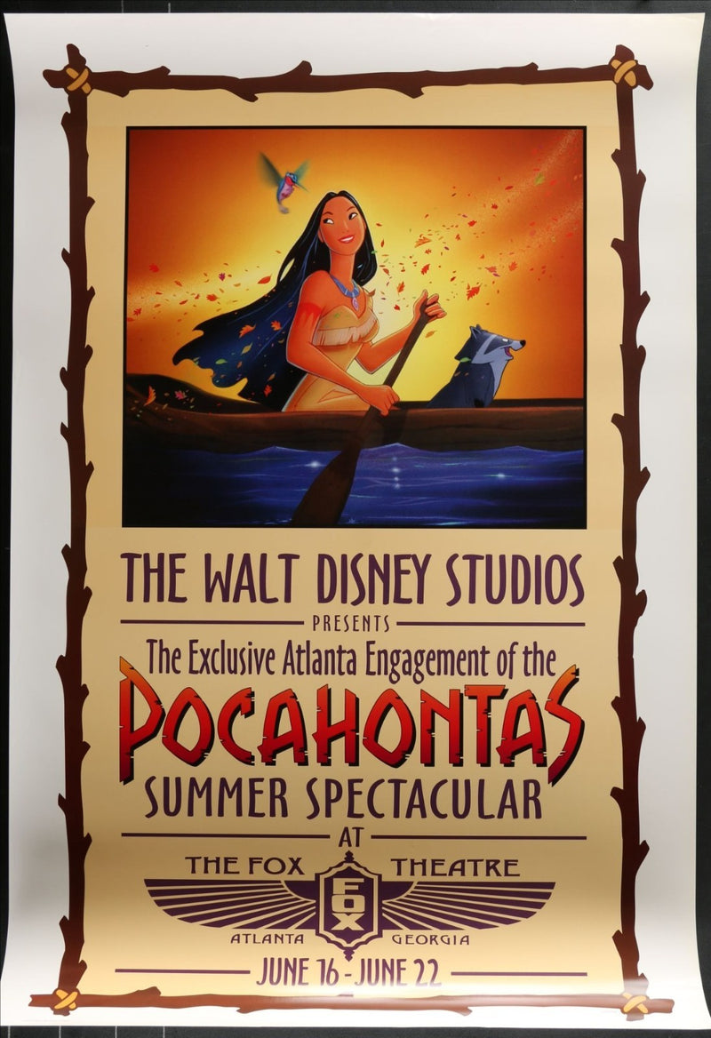 Pocahontas Summer Spectacular (1995) Original Movie Poster Rolled 27x41