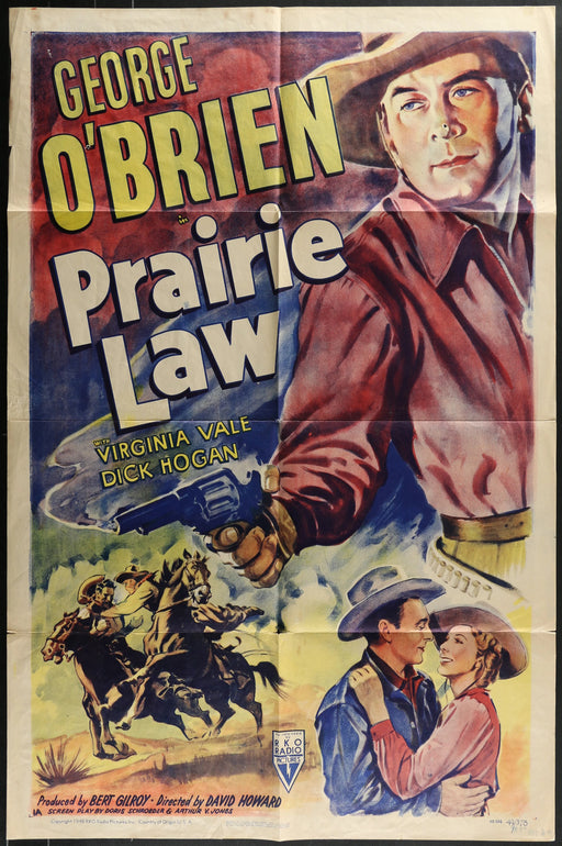 Prairie Law (1940) Original Western Movie Poster Folded 27x41