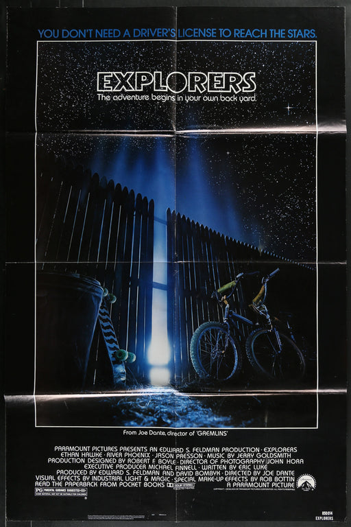 Explorers (1985) Original Movie Poster Folded 27x41