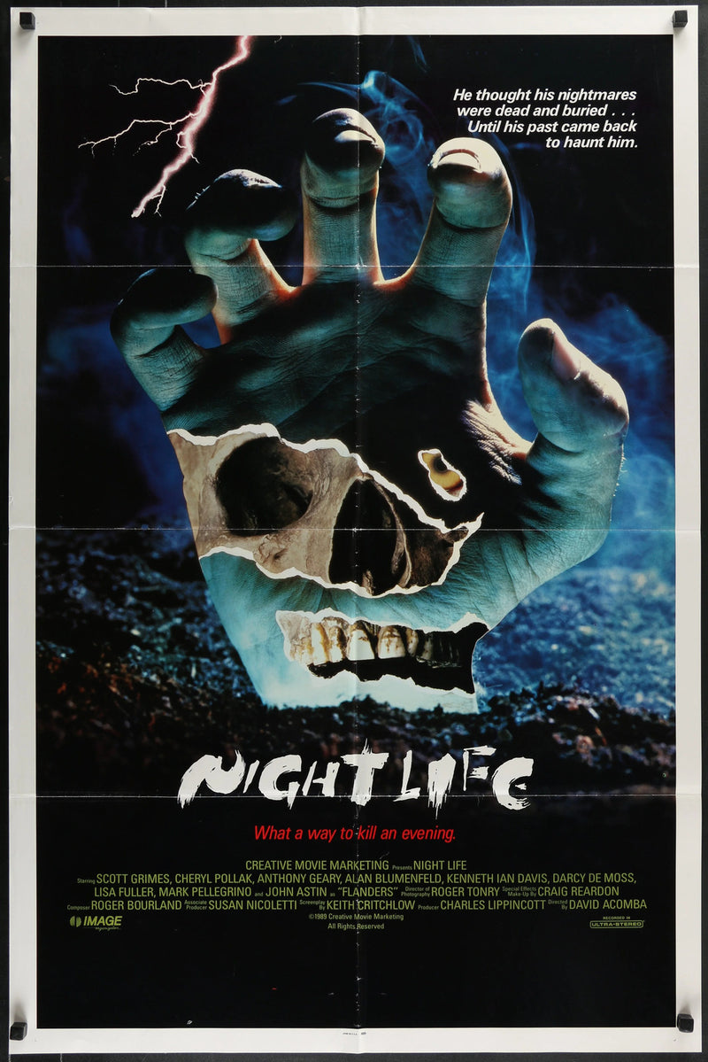 NIGHT LIFE (1989) Original One Sheet 27x41 Horror Movie Poster