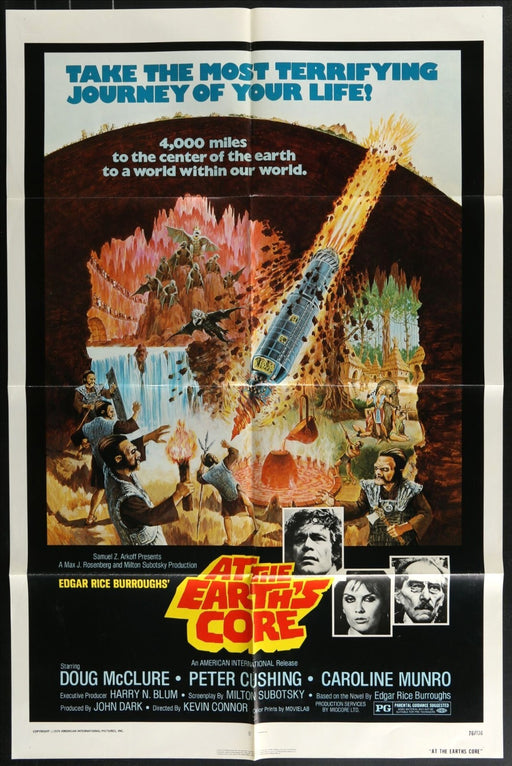 At the Earth's Core (1976) Original Movie Poster Folded 27x41