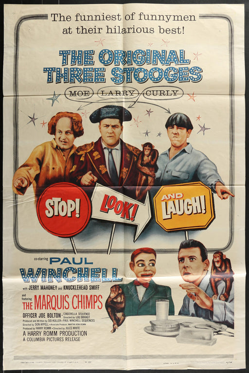 Stop! Look! and Laugh! (1960) Original Movie Poster Folded 27x41