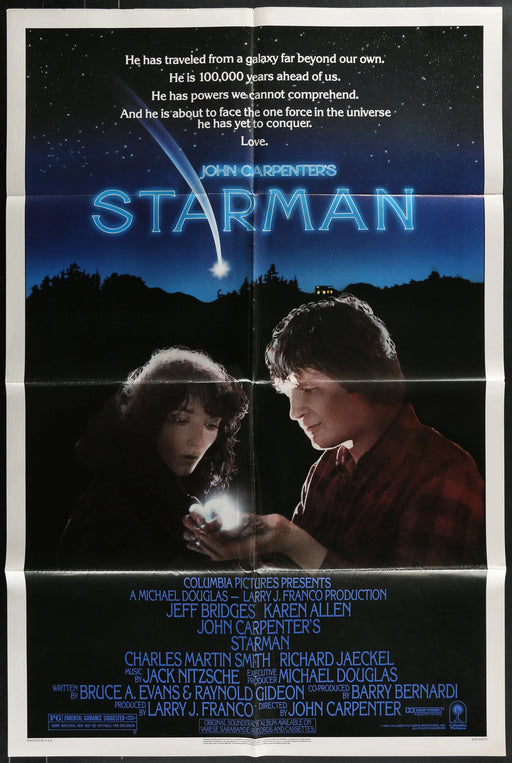 Starman (1984) Original Movie Poster Folded 27x41