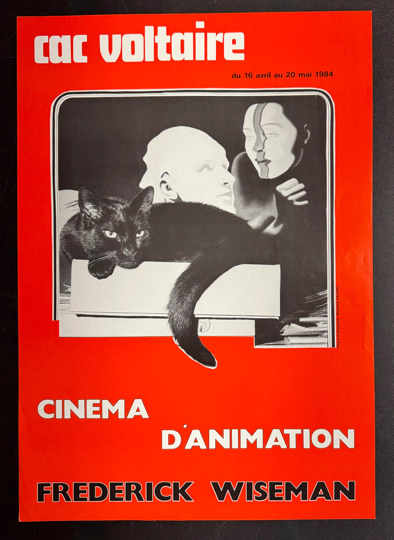 Frederick Wiseman Cinéma d’Animation (1984) CAC Voltaire French Poster 16x23
