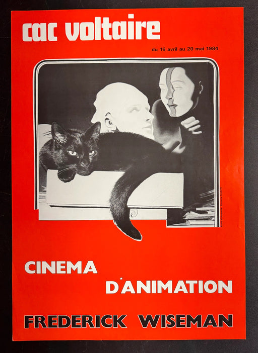 Frederick Wiseman Cinéma d’Animation (1984) CAC Voltaire French Poster 16x23