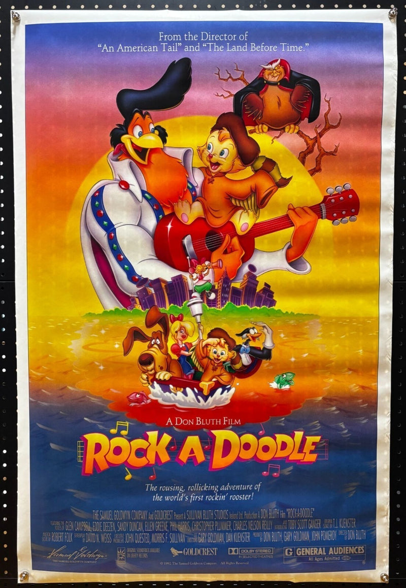 Rock-A-Doodle (1991) Double-Sided, Original Rolled Poster 27x41