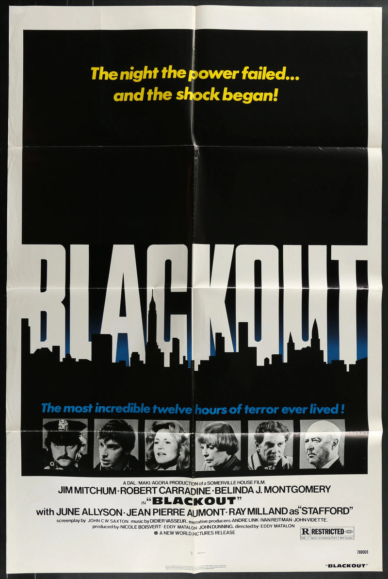 Blackout (1978) Original Movie Poster Folded 27x41