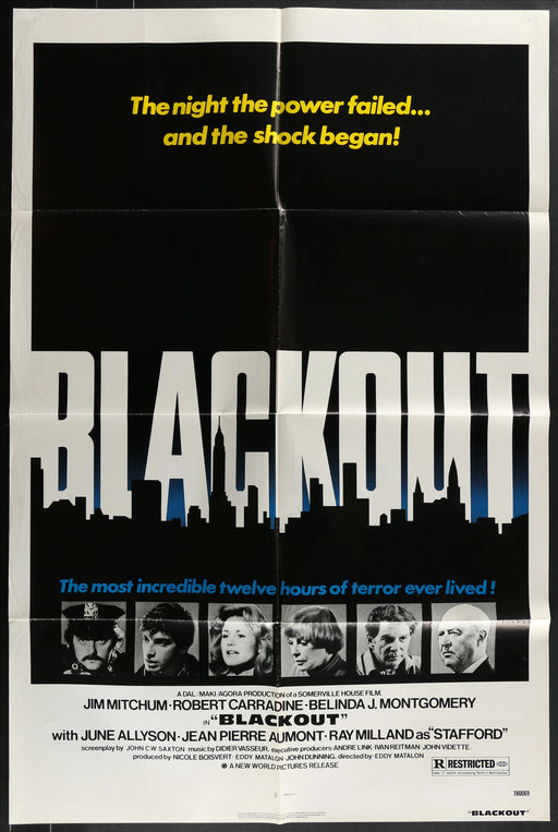 Blackout (1978) Original Movie Poster Folded 27x41