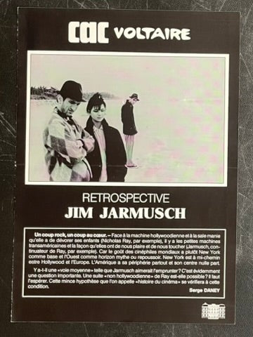 CAC Voltaire – Jim Jarmusch Retrospective (1989) Original Poster 8.25x11.75