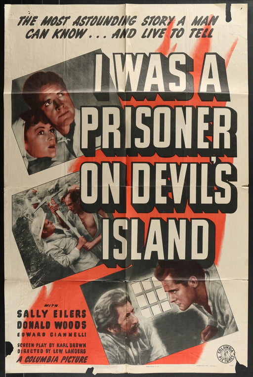 I Was a Prisoner on Devil’s Island (1941) Original Movie Poster Folded 27x41