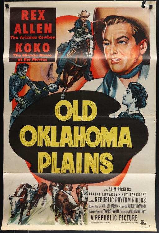 Old Oklahoma Plains (1952) Original Movie Poster 27x41