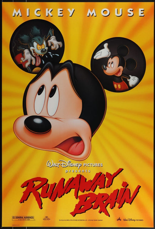 Runaway Brain (1995) Original Double-sided Movie Poster Rolled 27x40