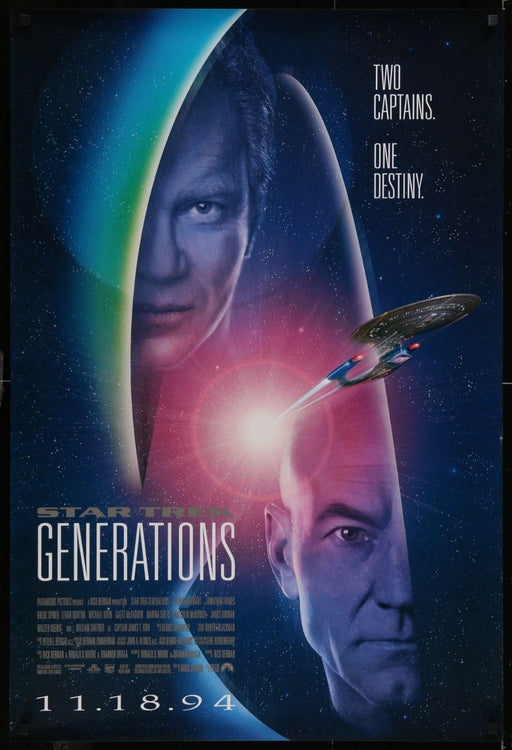 Star Trek: Generations (1994) Original Single-sided Movie Poster Rolled 27x40