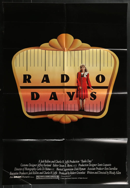 Radio Days (1987) Original Movie Poster Folded 27x41