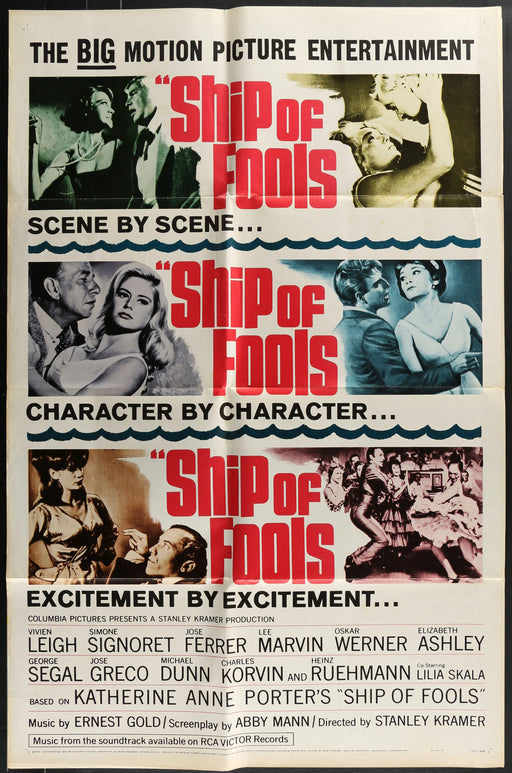 Ship of Fools (1965) Original Movie Poster Folded 27x41