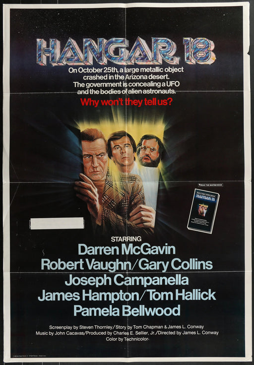 Hangar 18 (1980) Original Movie Poster Folded 27x41