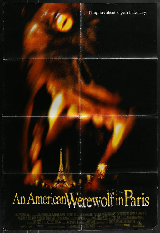 An American Werewolf in Paris (1997) Original Movie Poster Folded 27x41