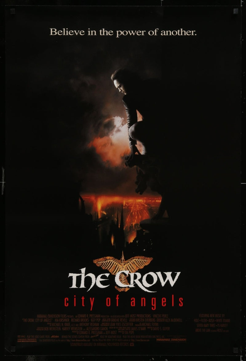 The Crow: City of Angels (1996) Original Single-side Movie Poster Rolled 27x40