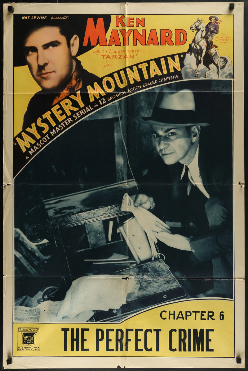 KEN MAYNARD MYSTERY MOUNTAIN (1939) Original One Sheet 27x41 Serial Poster