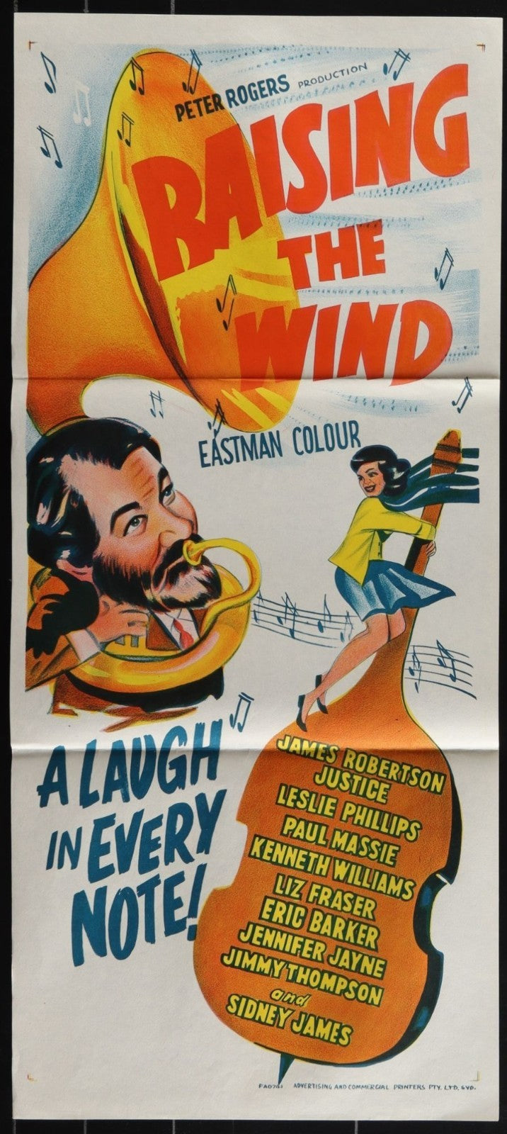 Roommates (1961) Original Australian Daybill Movie Poster Folded 13x30