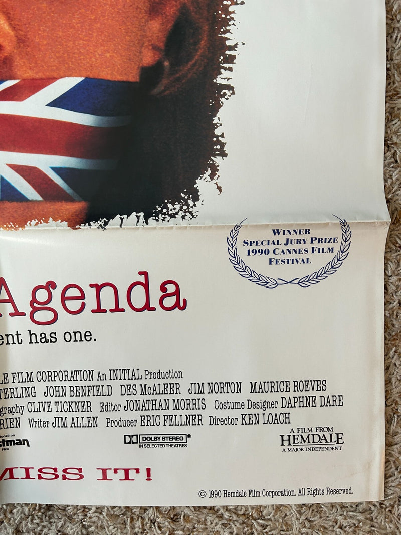 Hidden Agenda (1990) Original Movie Poster One-Sheet Folded 27x41 BP51