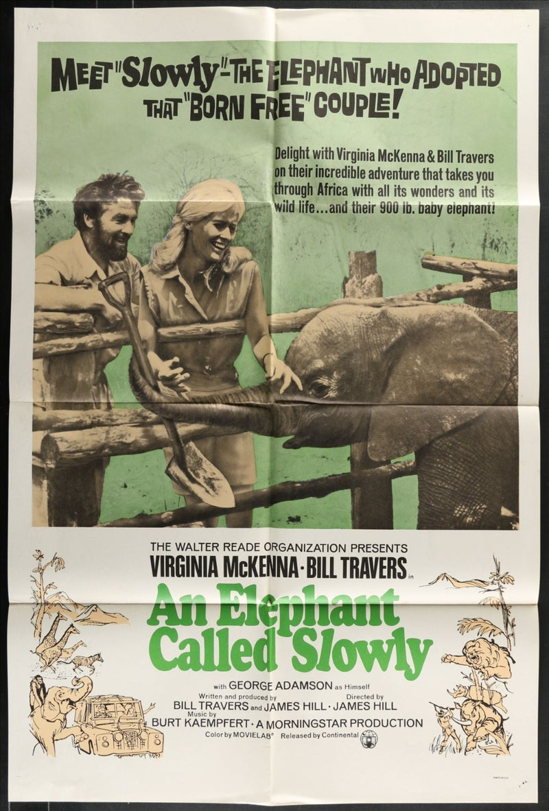 An Elephant Called Slowly (1970) Original Movie Poster 27x41
