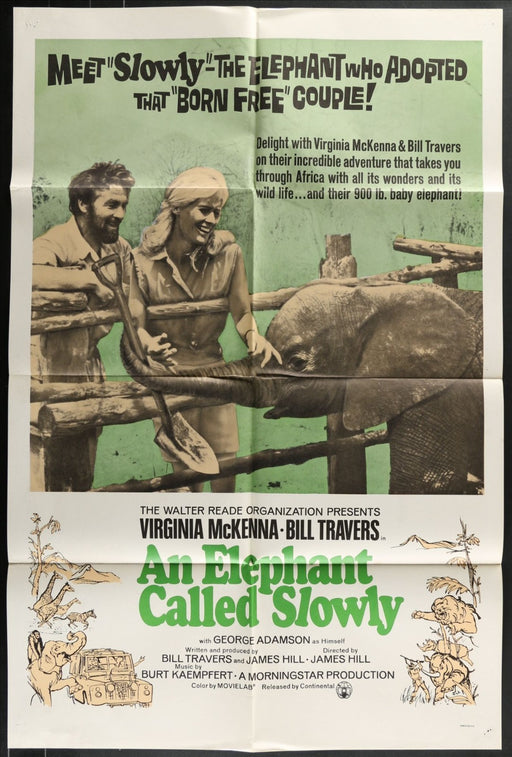 An Elephant Called Slowly (1970) Original Movie Poster 27x41