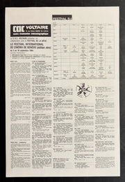 Festival 8-4 – La Bâtie aux Bastions (1984) Original Poster Rolled 13x19.25