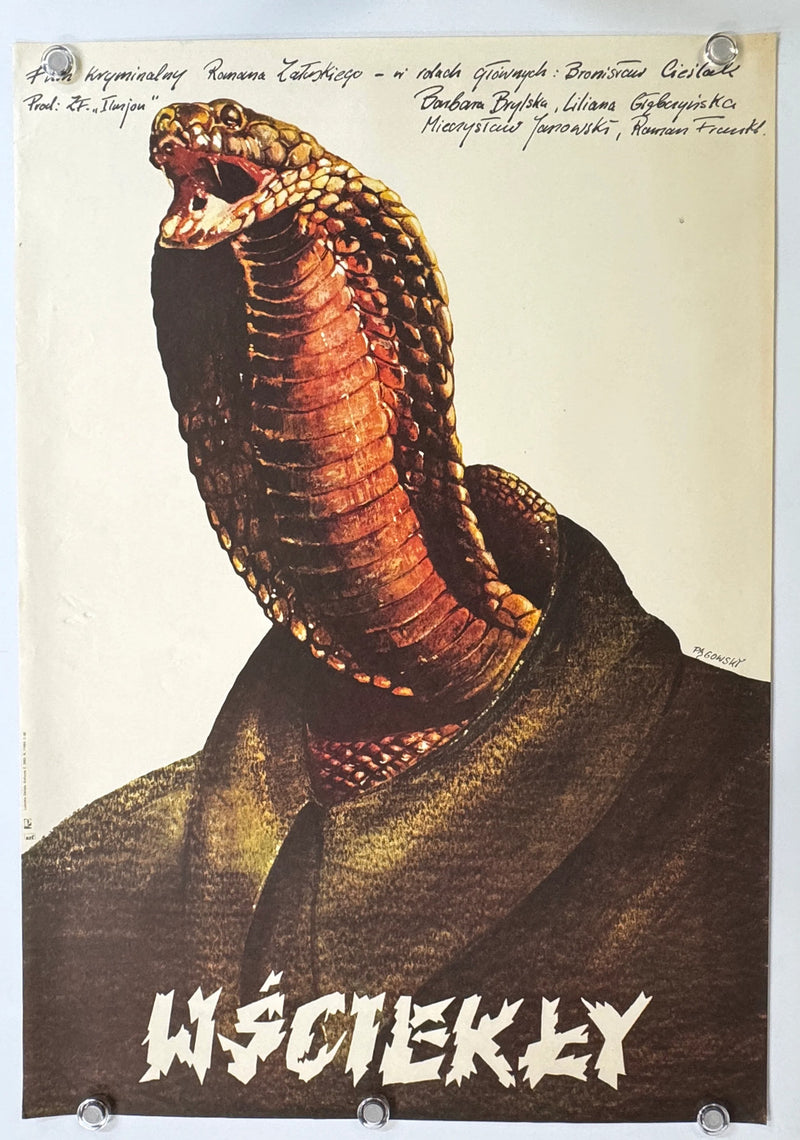Maddened (1980) Original Polish Movie Poster 26x38