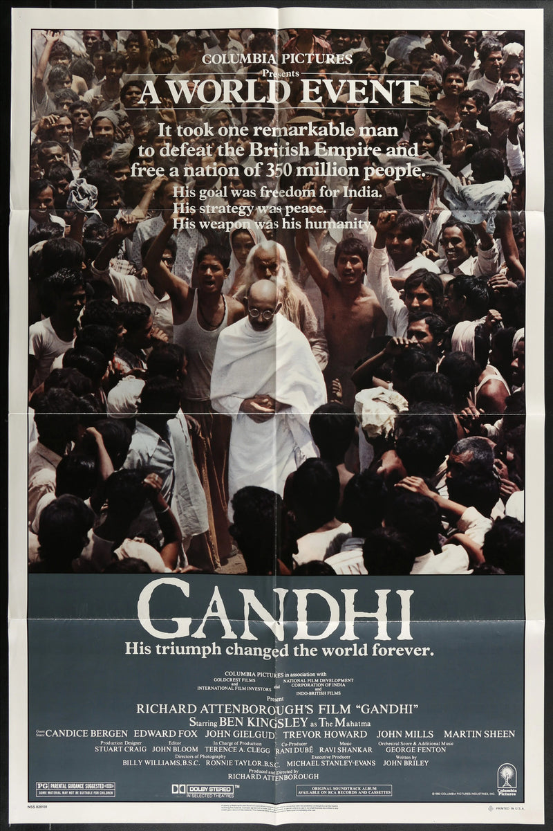 Gandhi (1982) Original Movie Poster Folded 27x41