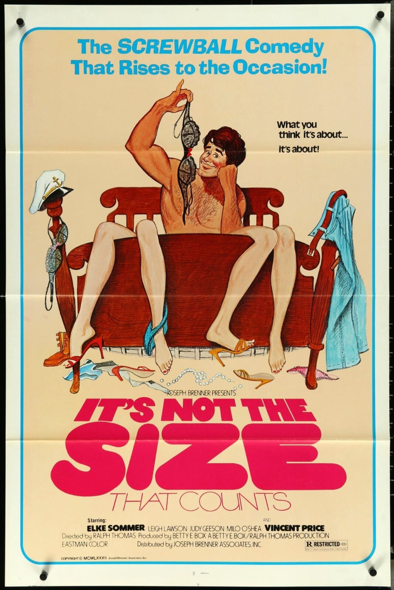 It's Not the Size That Counts (1974) Original Movie Poster Folded 27x41 EM8-484