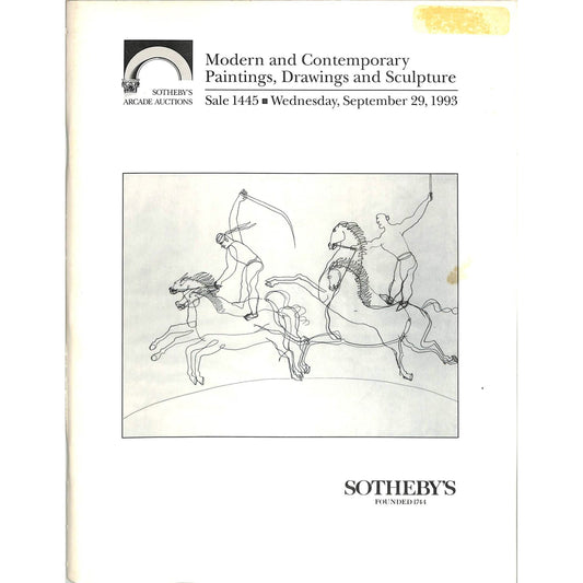 Sotheby's Contemporary Art Auction Catalog September 29, 1993