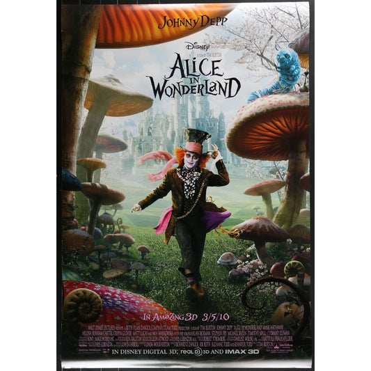 Alice in Wonderland (2010) Original DS Movie Poster Mad Hatter 27x40