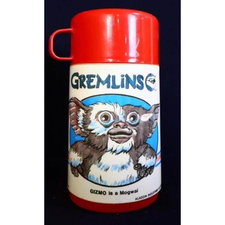 Vintage Metal Gremlins Lunchbox w/ Thermos
